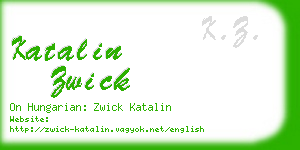 katalin zwick business card